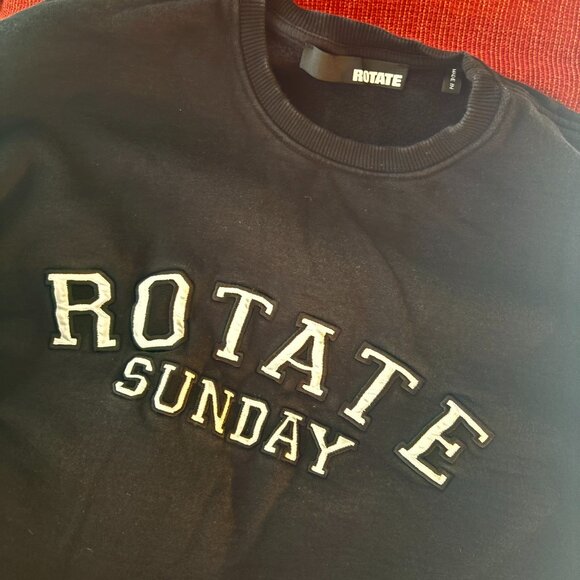 Rotate Sunday Crewneck Black Sweatshirt - Size M - Picture 1 of 3